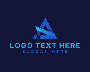 Geometric Triangle Letter A logo