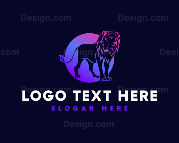 Gradient Fierce Lion Logo