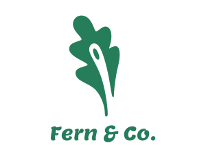 Green Fern Leaf logo design