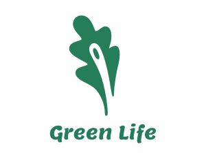 Green Fern Leaf logo design