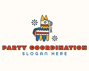 Horse Piñata Party logo design