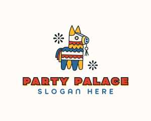 Horse Piñata Party logo design