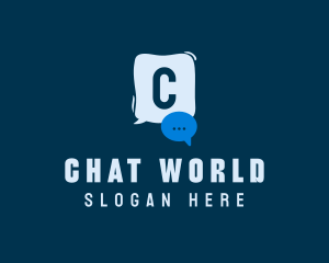 Online Chat Box App logo design