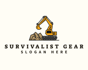 Heavy Duty Machinery Excavator logo design