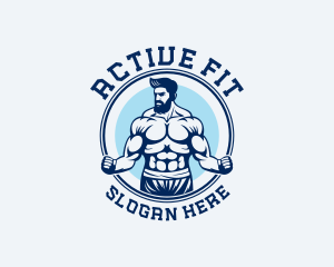 Muscular Fitness Workout logo design