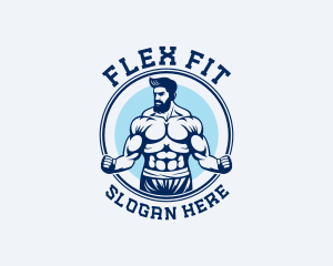 Muscular Fitness Workout logo design