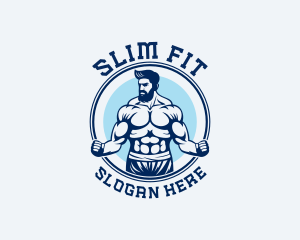 Muscular Fitness Workout logo design