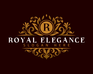 Royal Floral Leaf logo design