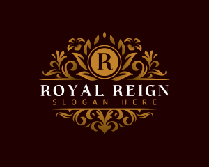 Royal Floral Leaf logo design