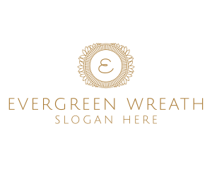 Organic Flower Wreath logo design