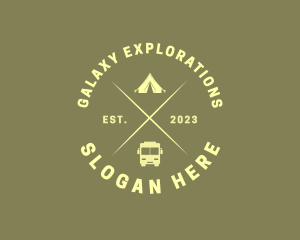 Camping Van Adventure logo design