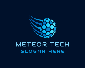 Hexagon Sphere Tech logo design