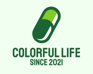 Organic Medical Pill  logo design