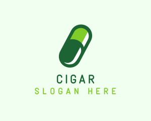 Organic Medical Pill  logo design