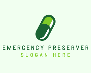 Organic Medical Pill  logo design