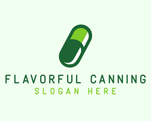 Organic Medical Pill  logo design