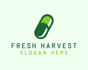 Organic Medical Pill  logo design