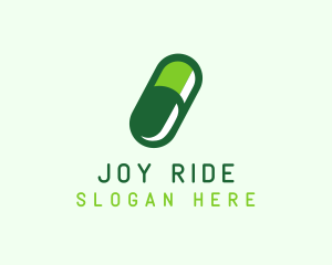 Organic Medical Pill  logo design