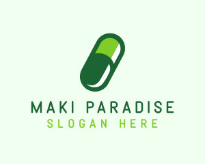 Organic Medical Pill  logo design