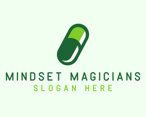 Organic Medical Pill  logo design