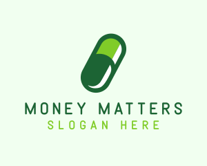 Organic Medical Pill  logo design