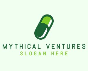 Organic Medical Pill  logo design