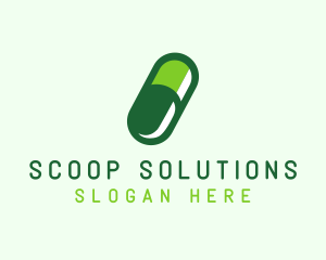 Organic Medical Pill  logo design