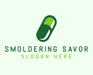 Organic Medical Pill  logo design