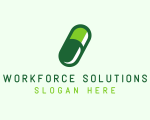 Organic Medical Pill  logo design