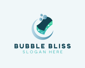 Bubble Sponge Cleaning logo design