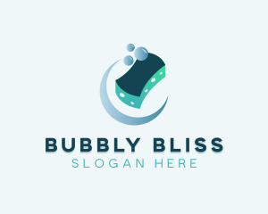 Bubble Sponge Cleaning logo design