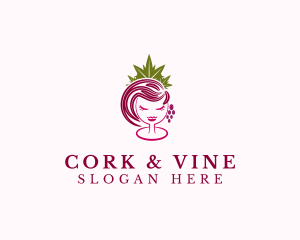 Winery Bar Queen logo design