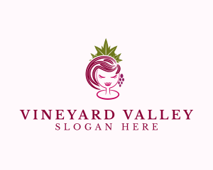 Winery Bar Queen logo design