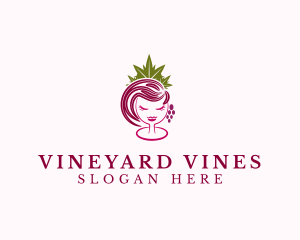 Winery Bar Queen logo design