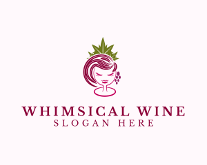 Winery Bar Queen logo design