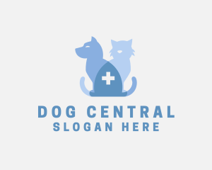 Vet Cross Cat Dog  logo design