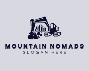 Industrial Mining Excavator logo design