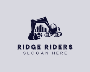 Industrial Mining Excavator logo design