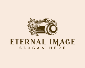 Camera Floral Photoshoot logo design