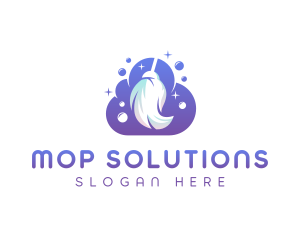 Janitorial Mop Cleaner logo design