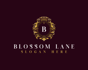 Elegant Flower Crest logo design