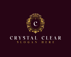 Elegant Flower Crest logo design