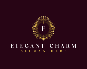 Elegant Flower Crest logo design