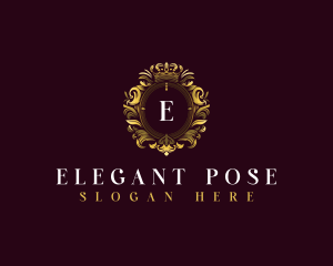 Elegant Flower Crest logo design