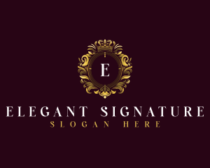 Elegant Flower Crest logo design