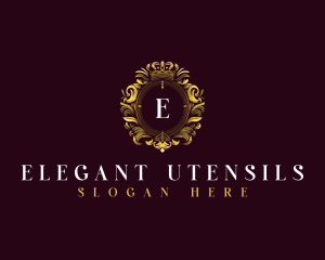 Elegant Flower Crest logo design