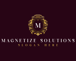 Elegant Flower Crest logo design