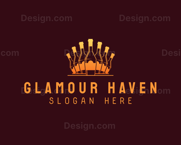 Bottle Bar Beverage Logo