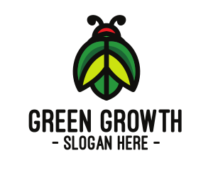 Green Leaf Beetle logo design