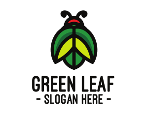 Green Leaf Beetle logo design